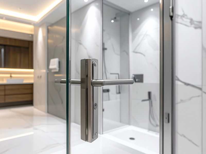 Canceles de baño en cristal templado en Cancún
