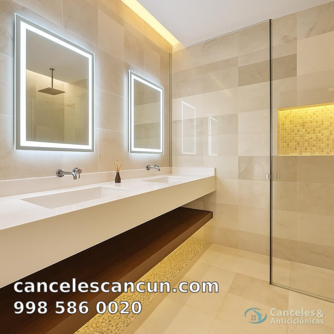 cancel corredizo de baño en Cancún: cancel bano corredizo